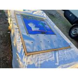 Screen-printed lithograph signed Charles Lepas 1980 Café Wien