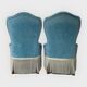 Paire de fauteuils crapaud velours bleu 1970