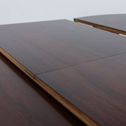 Mid-Century Round Rosewood Dining Table by Henry Rosengren Hansen for Brande Mobel Industry, 1960s