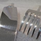 2-piece fish serving set, silver-plated metal, Christofle Concorde goldsmith