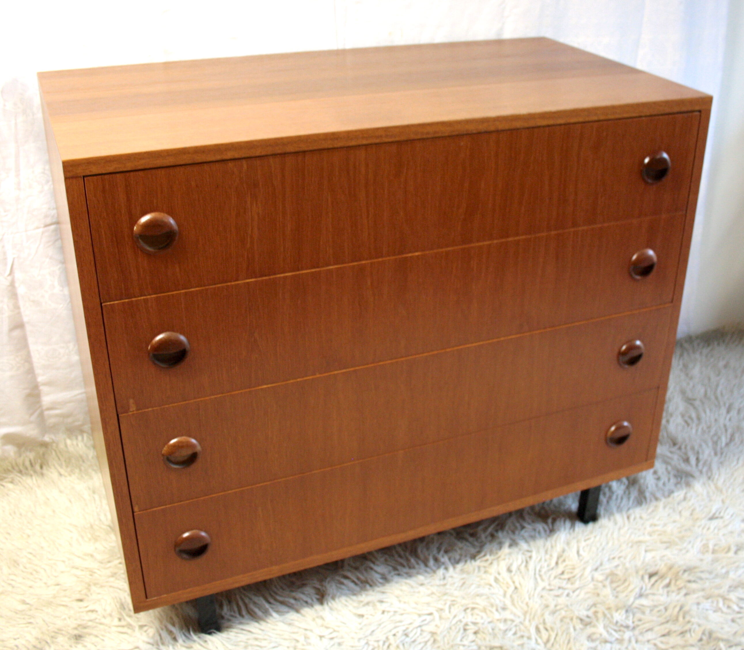Scandinavian teak dresser and storage, 60's