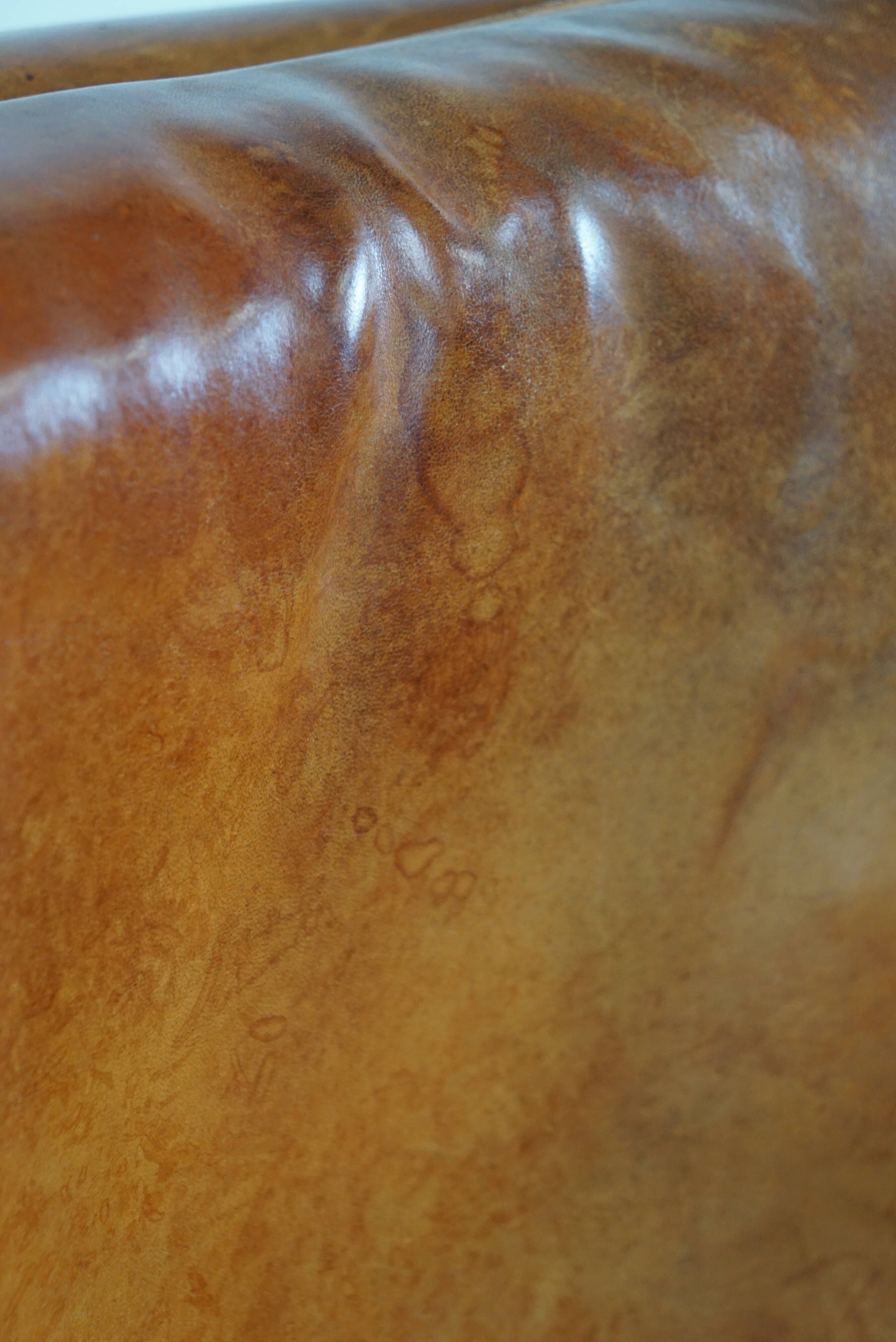 Set of two super rugged and very comfortable sheep leather armchairs