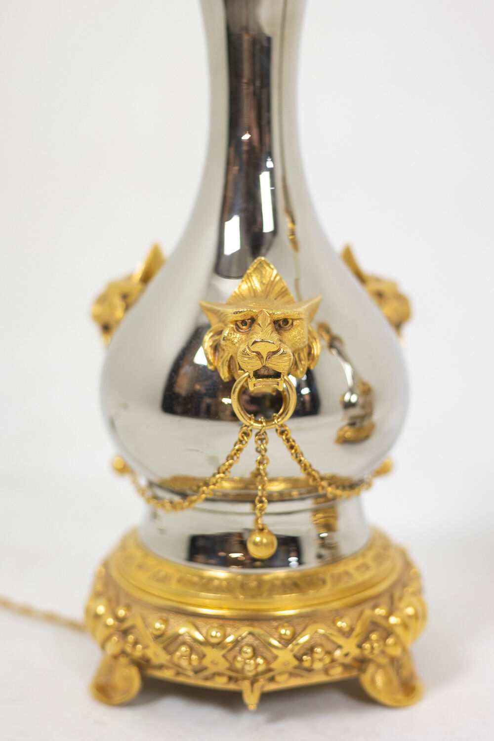 Pair of lamps in metal and bronze circa 1880