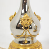 Pair of lamps in metal and bronze circa 1880