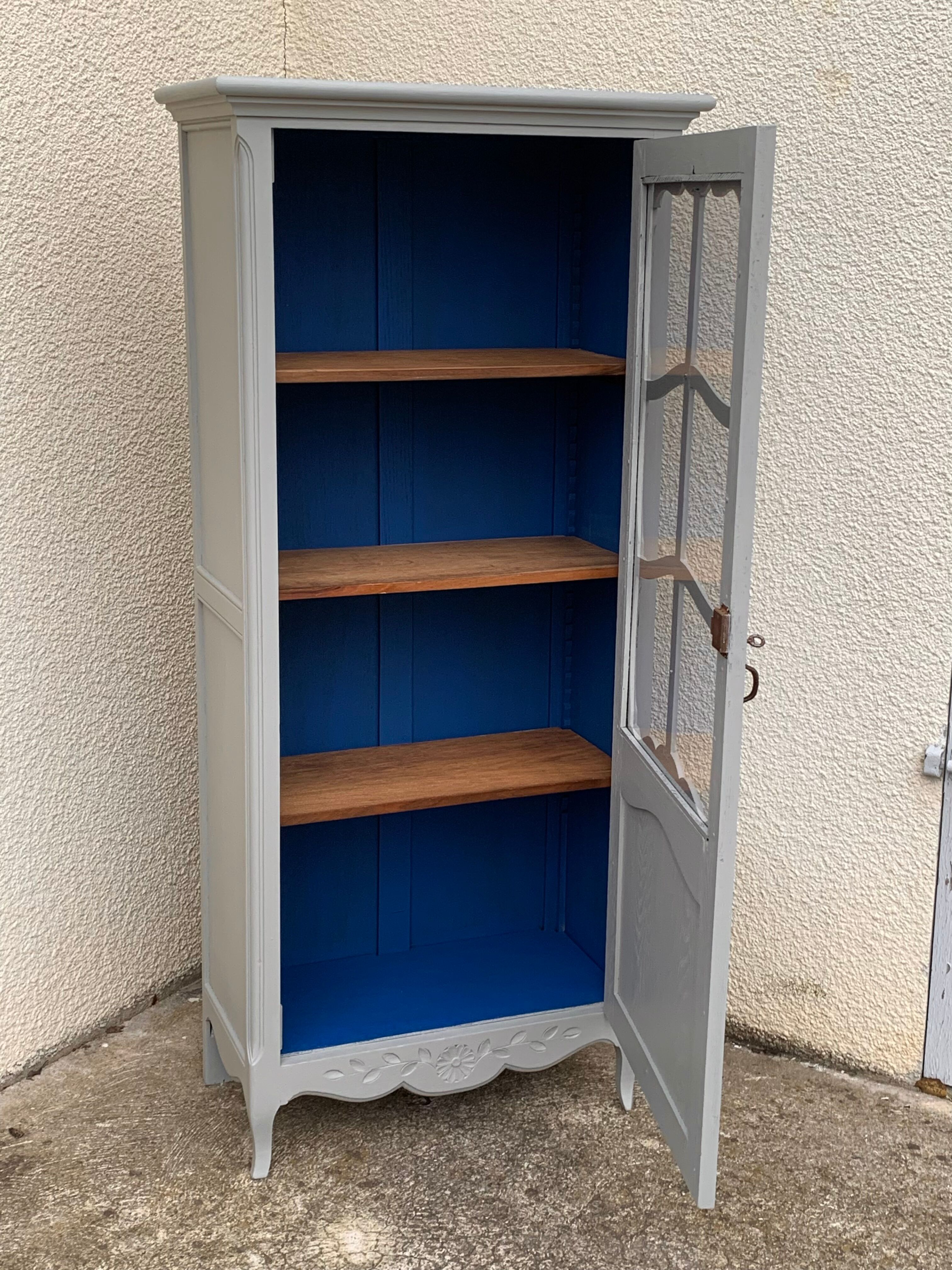 1930s Parisian glass-fronted wardrobe