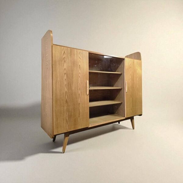 Vitrine vintage mi-hauteur avec partie ouverte