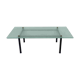 Table basse moderniste en verre givré 1950