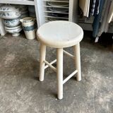 White wooden stool