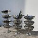 11 stainless steel cups / bowls 1970