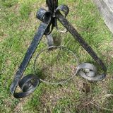 Twisted iron coat rack, 19th century
