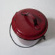 Old enamelled metal bucket pot