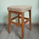 Tabouret bois et tissu scandinave