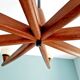 Large Scandinavian teak chandelier, Uno & Östen Kristiansson, 1960