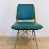 Vintage Turquoise Dining Chair by TON, from Czechoslovakia 1960’s