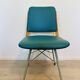Chaise de salle à manger turquoise par TON, Tchécoslovaquie 1960