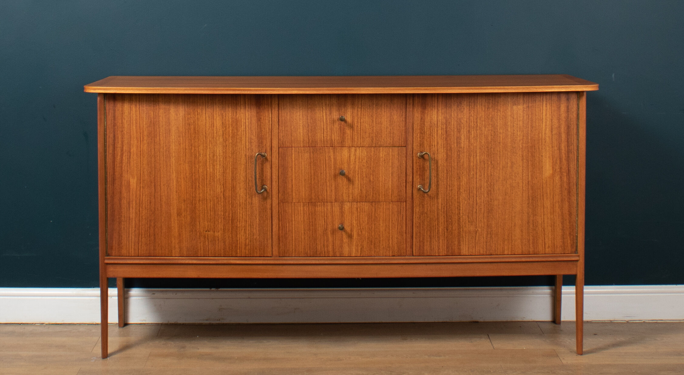Buffet rétro en teck des années 1960 mid century par Vanson