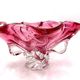 Pink bowl by J. Hospodka, Chribska Sklarna, Czechoslovakia, 1960s/70s.