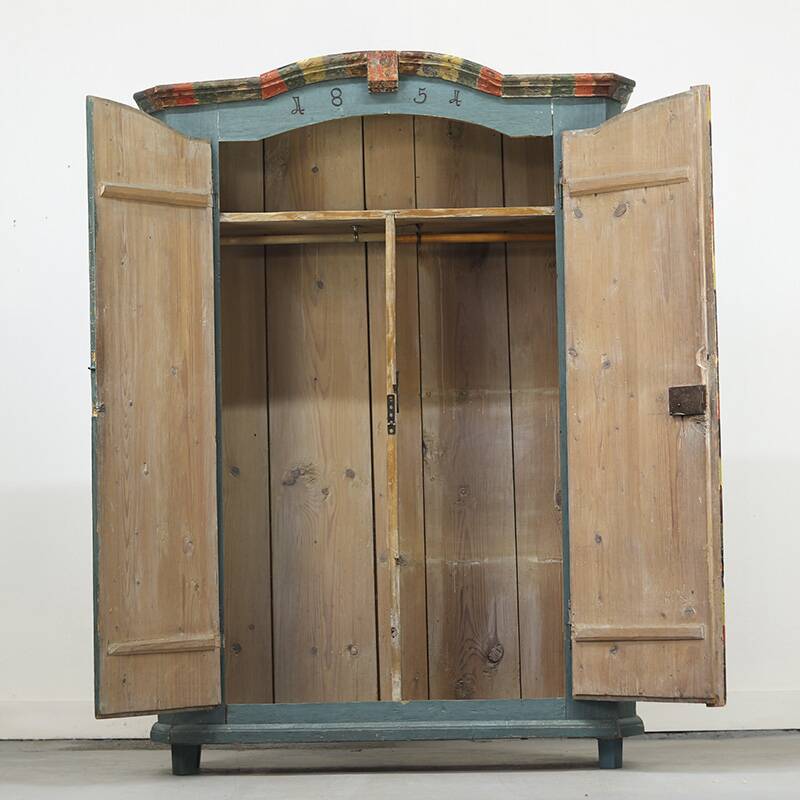 Painted Folk Art Bridal Cabinet 1851