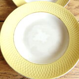 6 assiettes creuses en faïence - Orchies - Moulin des Loups