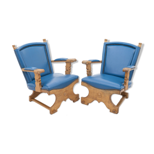 Lot de deux fauteuils Flamands