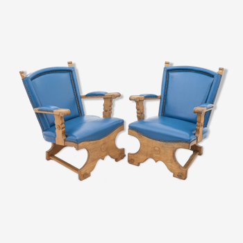 set of two Flemish armchairs