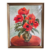 Still life with poppies, signed 20th century