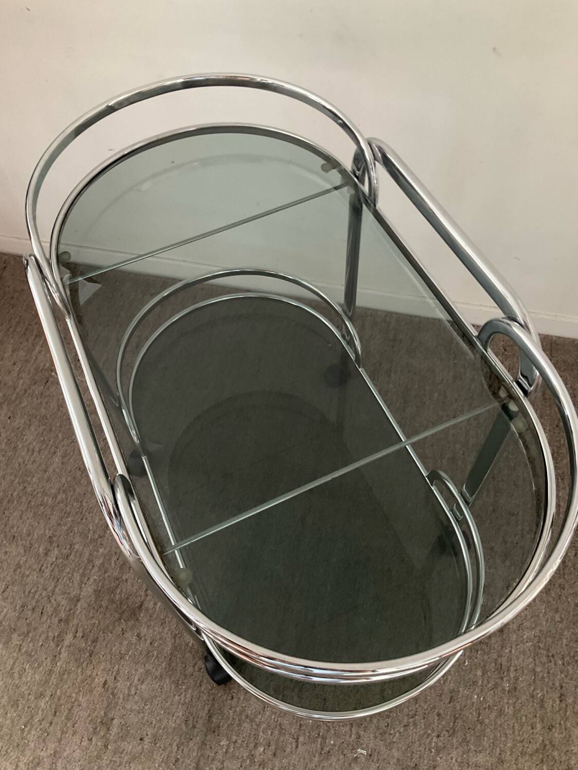 70s bar trolley on wheels