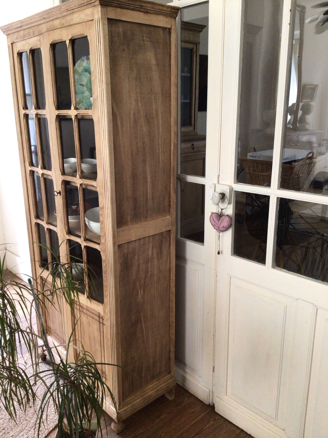 Parisian glass cabinet bookcase