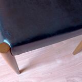 Italian Gessef chairs in light teak, Scandinavian design 1960.