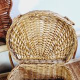 Decorative wicker suitcase