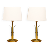 Lampes de table en laiton de style Art Déco des années 1950 par Aneta, Suède