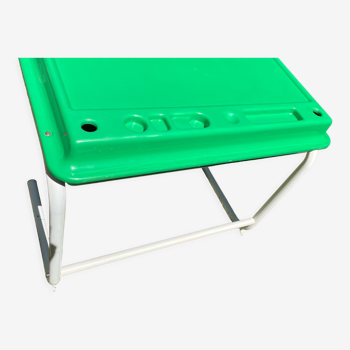 Bureau enfants vintage années 70 plastique vert