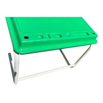 Vintage children's desk 70s green plastic