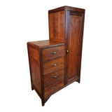 French storage cupboard from the 1920s–1930s – Cupboard with drawers and wardrobe.