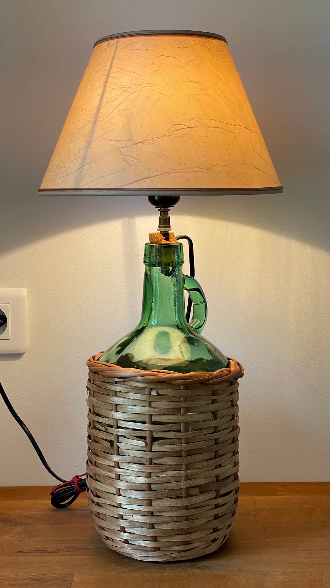 Lampe dame-jeanne vintage