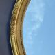 Old oval mirror medallion gilded wood & stucco louis XVI style  49x59cm
