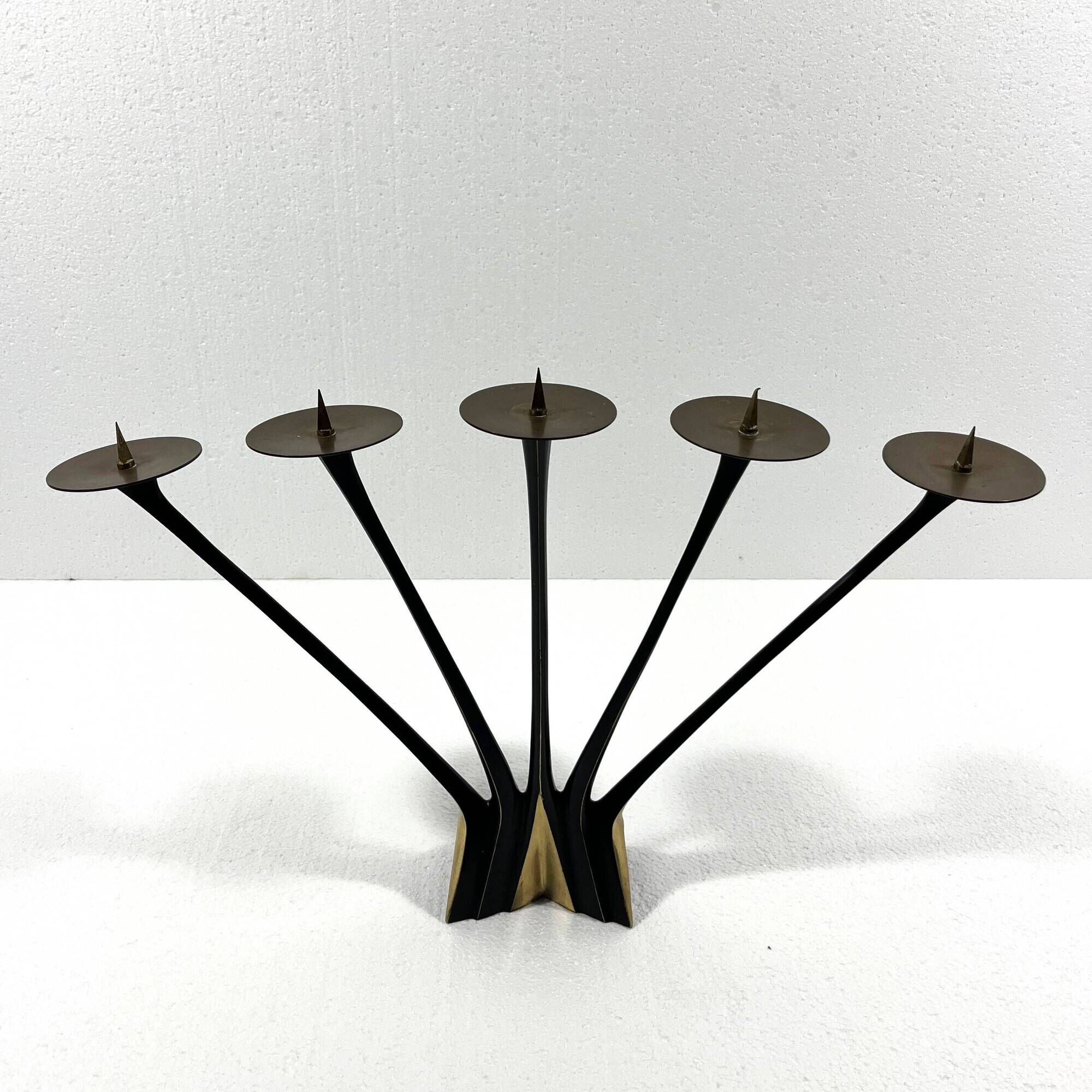 Large bronze candle holder by Klaus Ullrich 1950's
