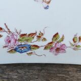 Plat ancien du XIXeme Charles Pillivuyt Mehun France fleurs et papillons