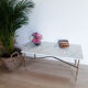 Marble and brass coffee table