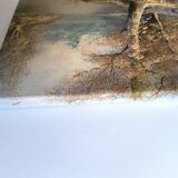 Antique oil painting – Lakeside – nature and tranquility