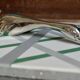 Vintage goose in flight bottle opener in silver metal