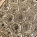 Reims glass flower spade with silver metal footing