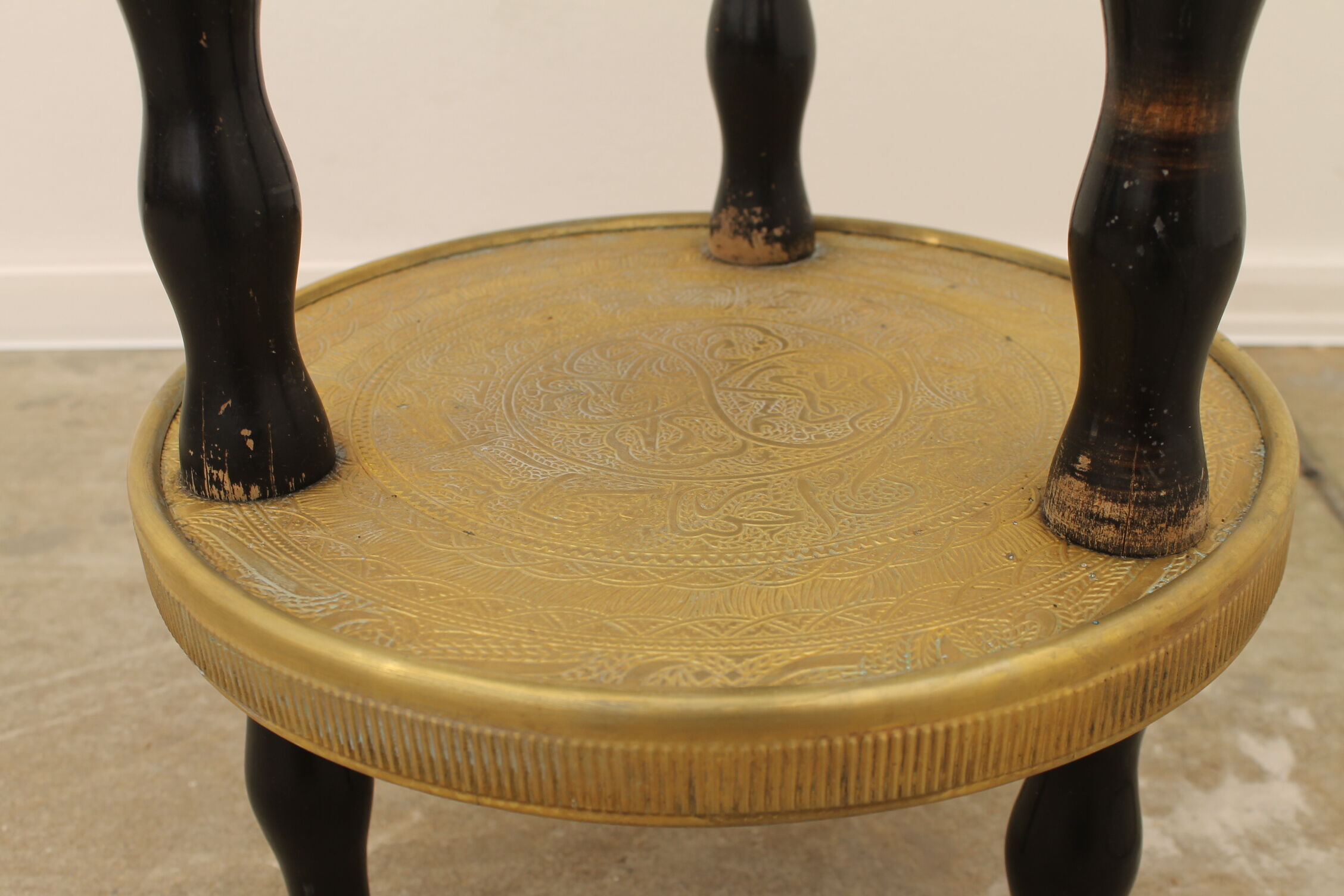 Art deco wood and brass side table 1930s