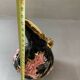 Vallauris vase or Monaco ceramic handmade black pink and gold