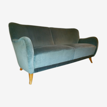 Canapé sofa 3 places années 50/60 danois sculptural