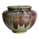 Large multicolored handmade ceramic plant pot