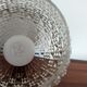 Pyramid relief pressed glass tulip light fixture — 1960s/70s