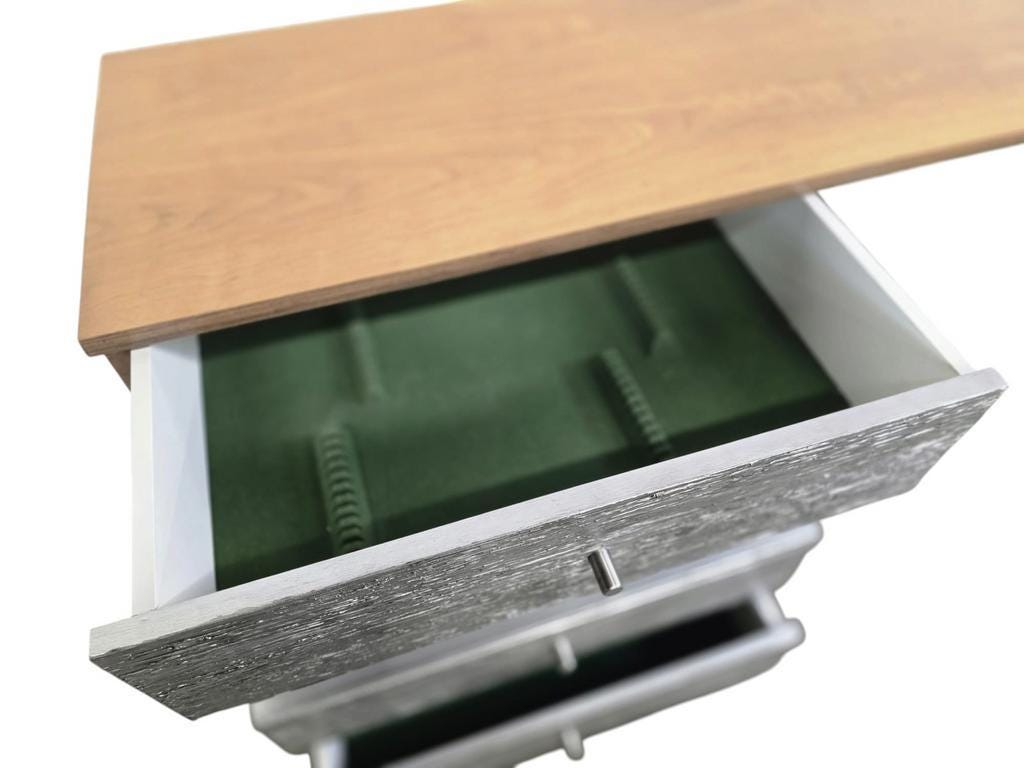 Vintage brutalist wooden sideboard / chest of drawers / buffet