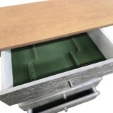 Vintage brutalist wooden sideboard / chest of drawers / buffet