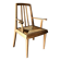 Solid wood and straw armchair, Reconstruction style, France